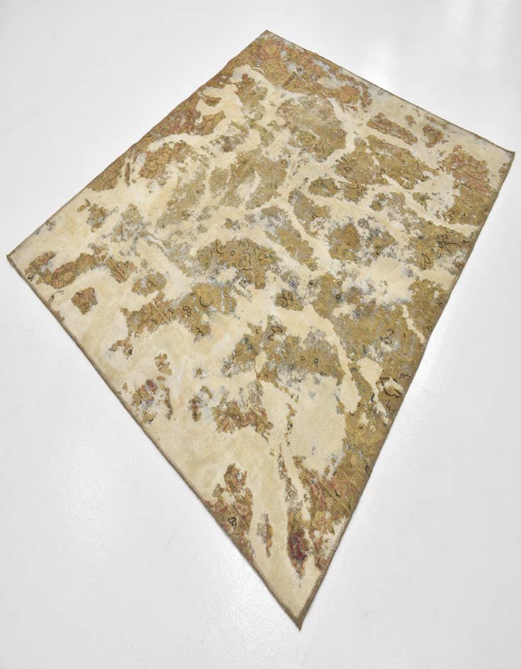 Detail image of 6' x 6' 9  Hand Knotted Ultra Vintage Persian Wool Square Rug