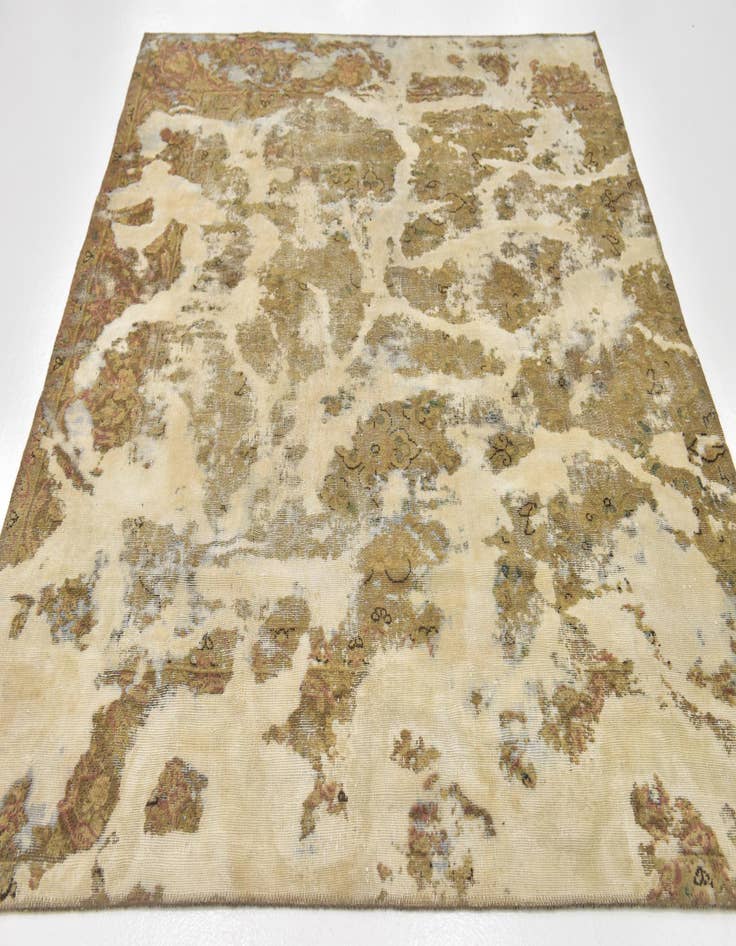 Detail image of 6' x 6' 9  Hand Knotted Ultra Vintage Persian Wool Square Rug