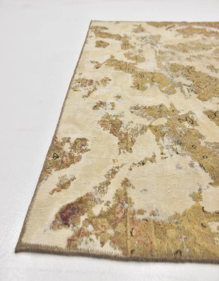 Detail image of 6' x 6' 9  Hand Knotted Ultra Vintage Persian Wool Square Rug