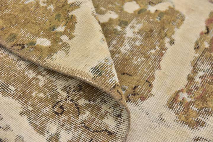 6' x 6' 9 Hand Knotted Ultra Vintage Persian Wool Square Rug