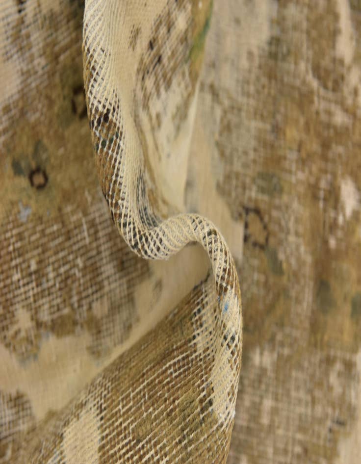 Detail image of 6' x 6' 9  Hand Knotted Ultra Vintage Persian Wool Square Rug