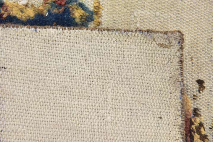 4' 9 x 4' 10 Hand Knotted Ultra Vintage Persian Wool Square Rug