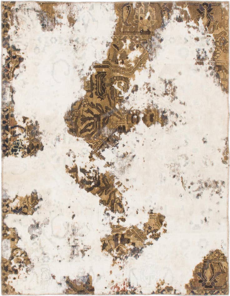 Detail image of 5' 4 x 6' 5 Hand Knotted Ultra Vintage Persian Wool Square Rug