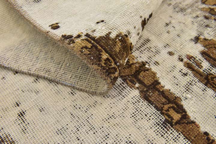 4' 4 x 5' Hand Knotted Ultra Vintage Persian Wool Square Rug