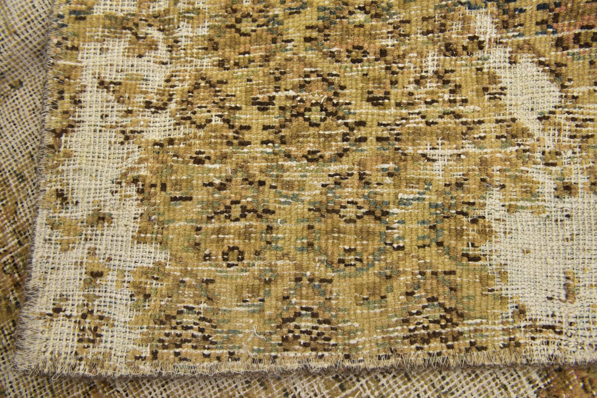 5' x 5' 4 Hand Knotted Ultra Vintage Persian Wool Square Rug