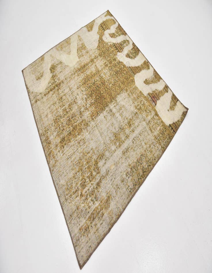 Detail image of 5' x 5' 4  Hand Knotted Ultra Vintage Persian Wool Square Rug