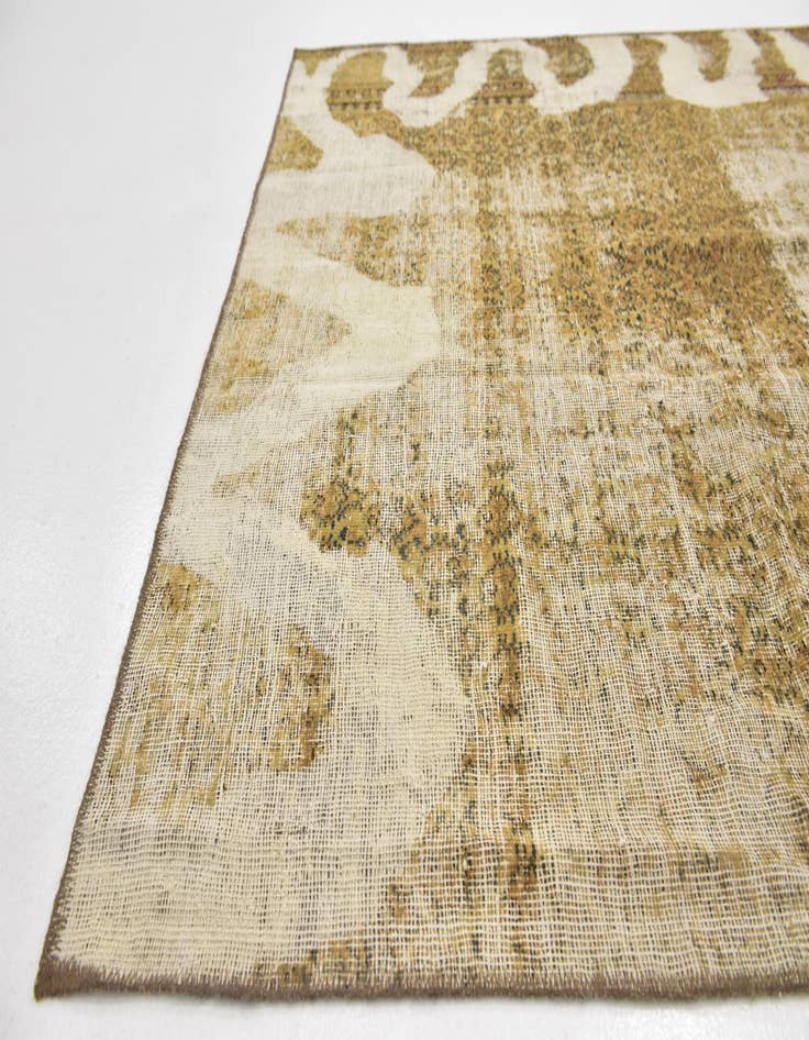 Detail image of 5' x 5' 4  Hand Knotted Ultra Vintage Persian Wool Square Rug