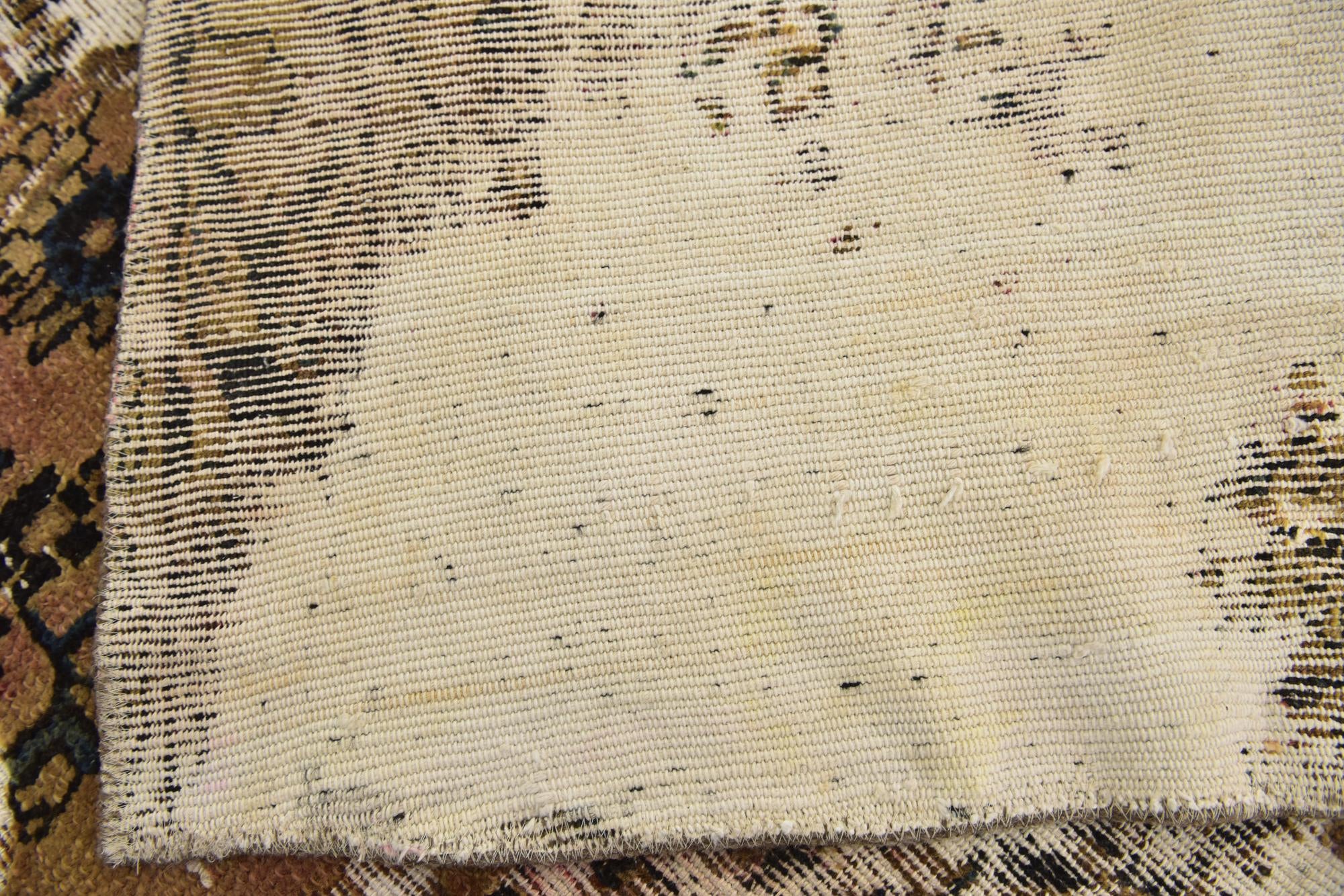 5' 5 x 6' 2 Hand Knotted Ultra Vintage Persian Wool Square Rug