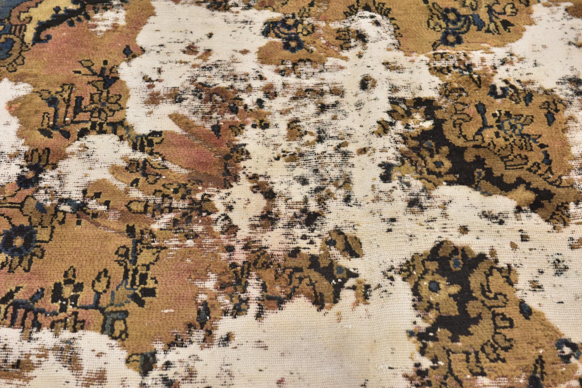 5' 5 x 6' 2 Hand Knotted Ultra Vintage Persian Wool Square Rug