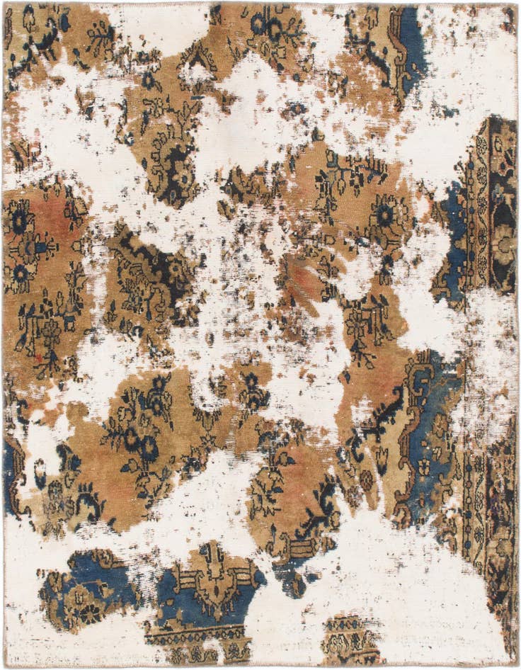 Detail image of 5' 5 x 6' 2 Hand Knotted Ultra Vintage Persian Wool Square Rug