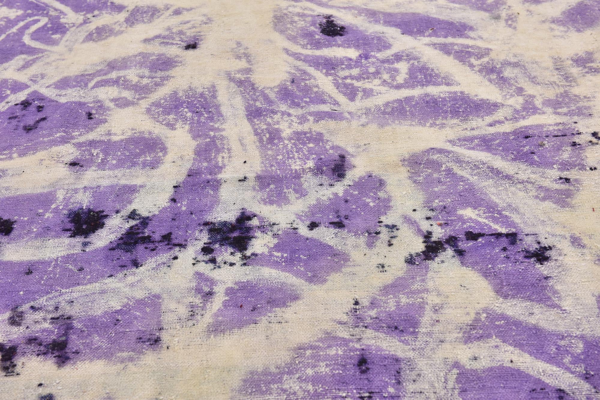 9' x 10' Hand Knotted Ultra Vintage Persian Wool Square Rug