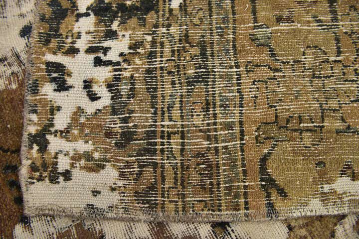 8' 10 x 9' 10 Hand Knotted Ultra Vintage Persian Wool Square Rug
