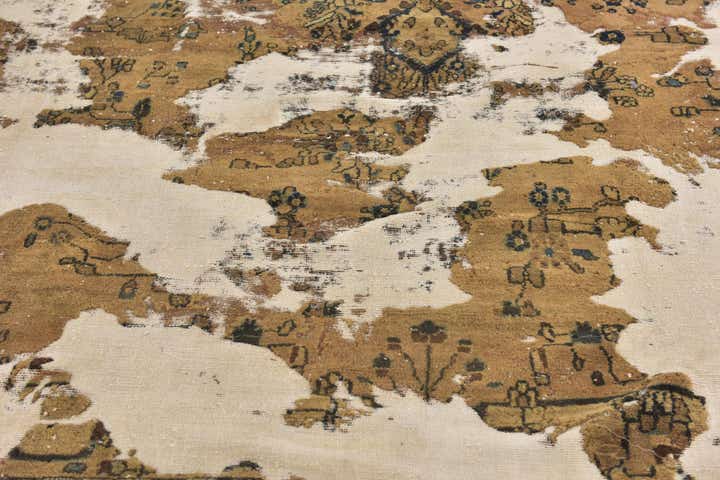 8' 10 x 9' 10 Hand Knotted Ultra Vintage Persian Wool Square Rug