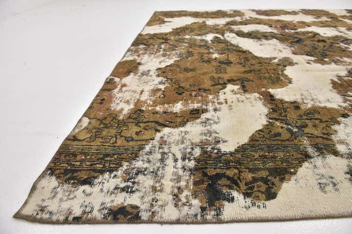 8' 10 x 9' 10 Hand Knotted Ultra Vintage Persian Wool Square Rug
