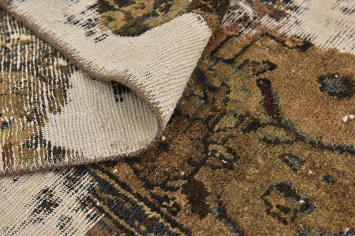 8' 10 x 9' 10 Hand Knotted Ultra Vintage Persian Wool Square Rug