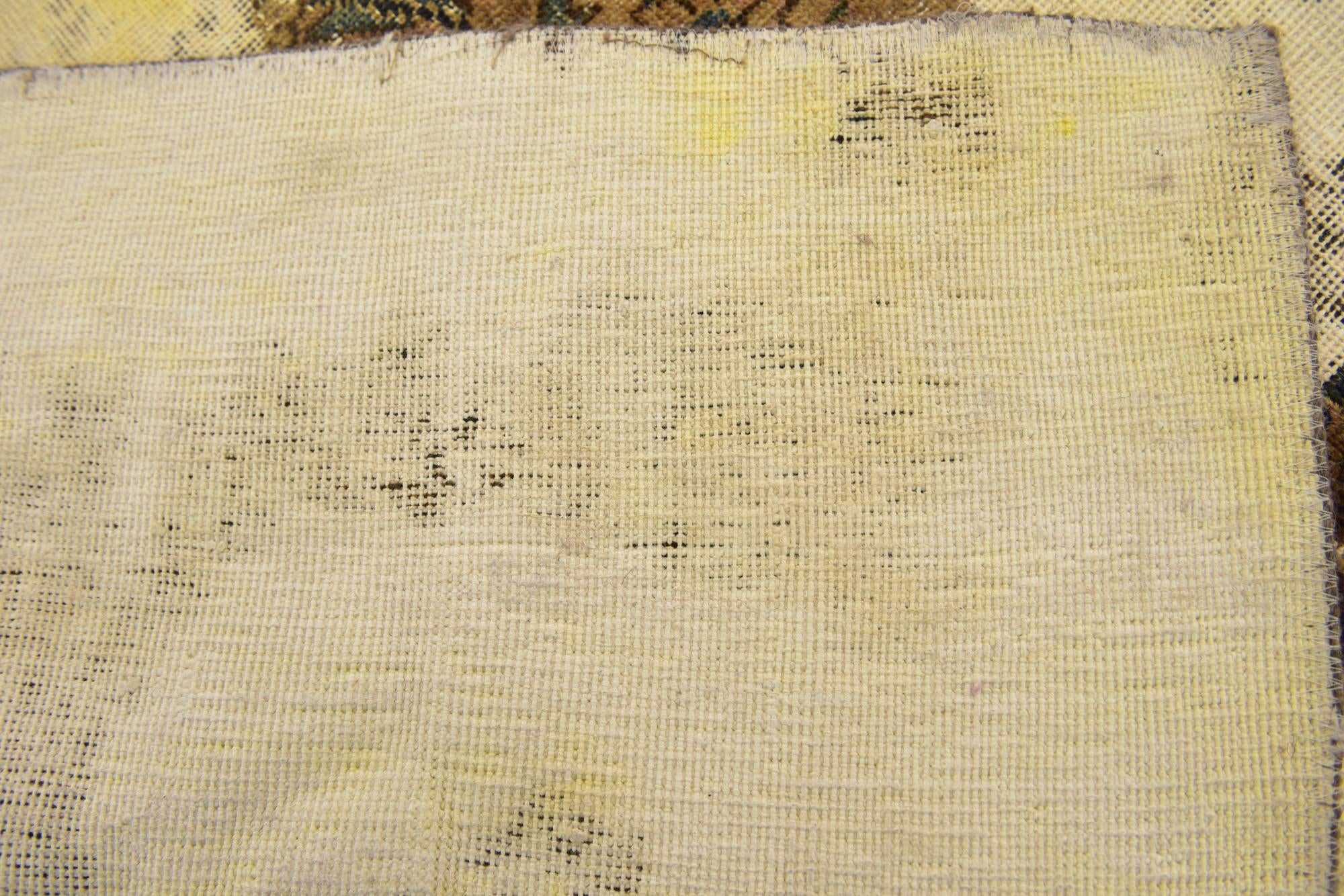 9' 5 x 9' 10 Hand Knotted Ultra Vintage Persian Wool Square Rug