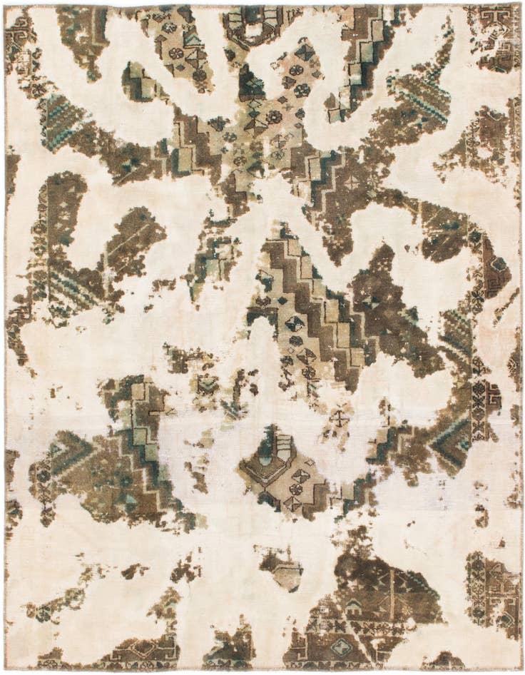 Detail image of 6' x 6' Hand Knotted Ultra Vintage Persian Wool Square Rug