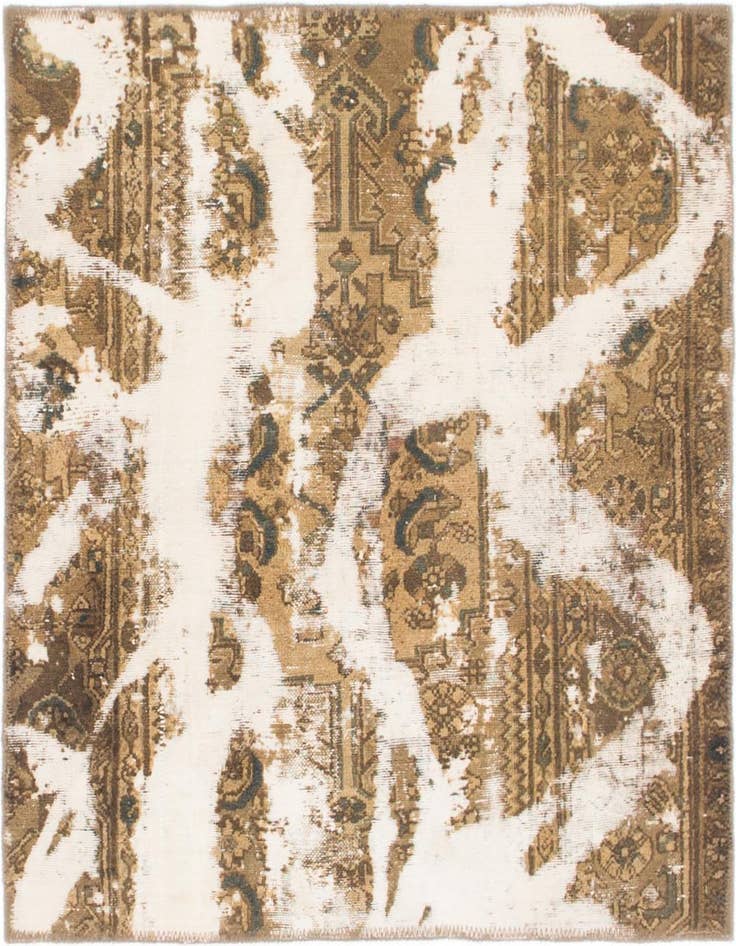 Detail image of 3' 4 x 3' 5 Hand Knotted Ultra Vintage Persian Wool Square Rug