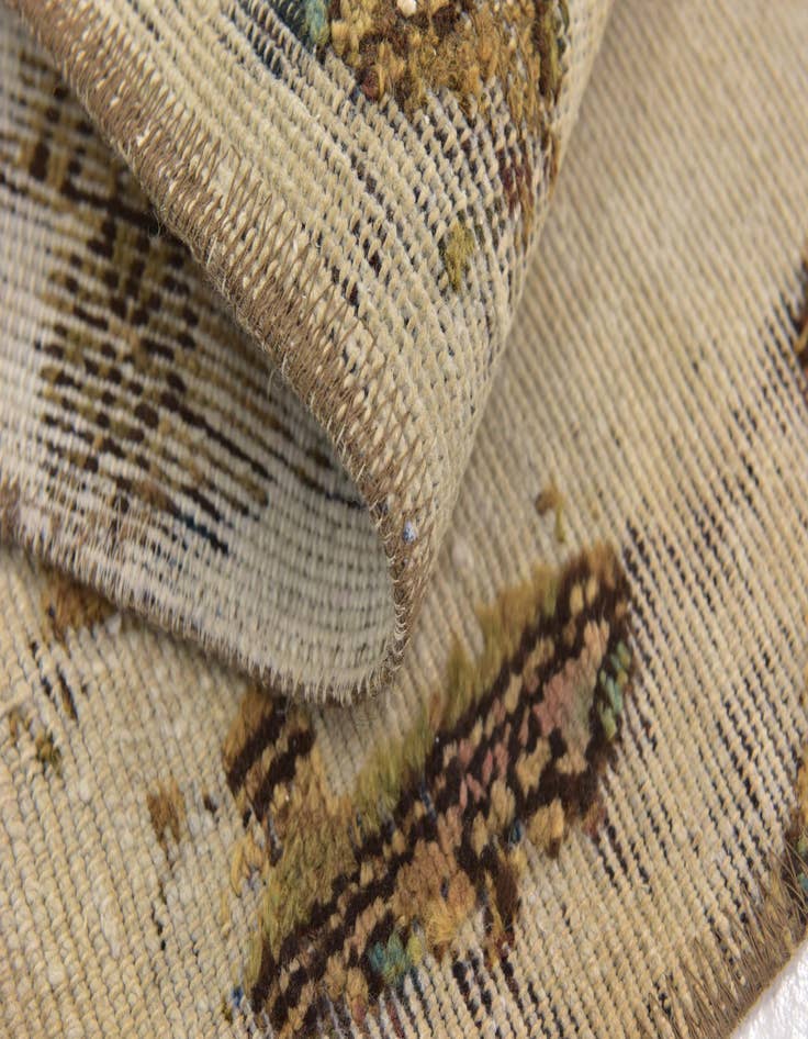 Detail image of 3' 6 x 3' 10 Hand Knotted Ultra Vintage Persian Wool Square Rug