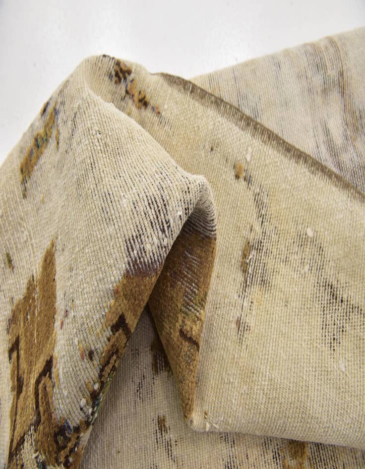 Detail image of 3' 6 x 3' 10 Hand Knotted Ultra Vintage Persian Wool Square Rug