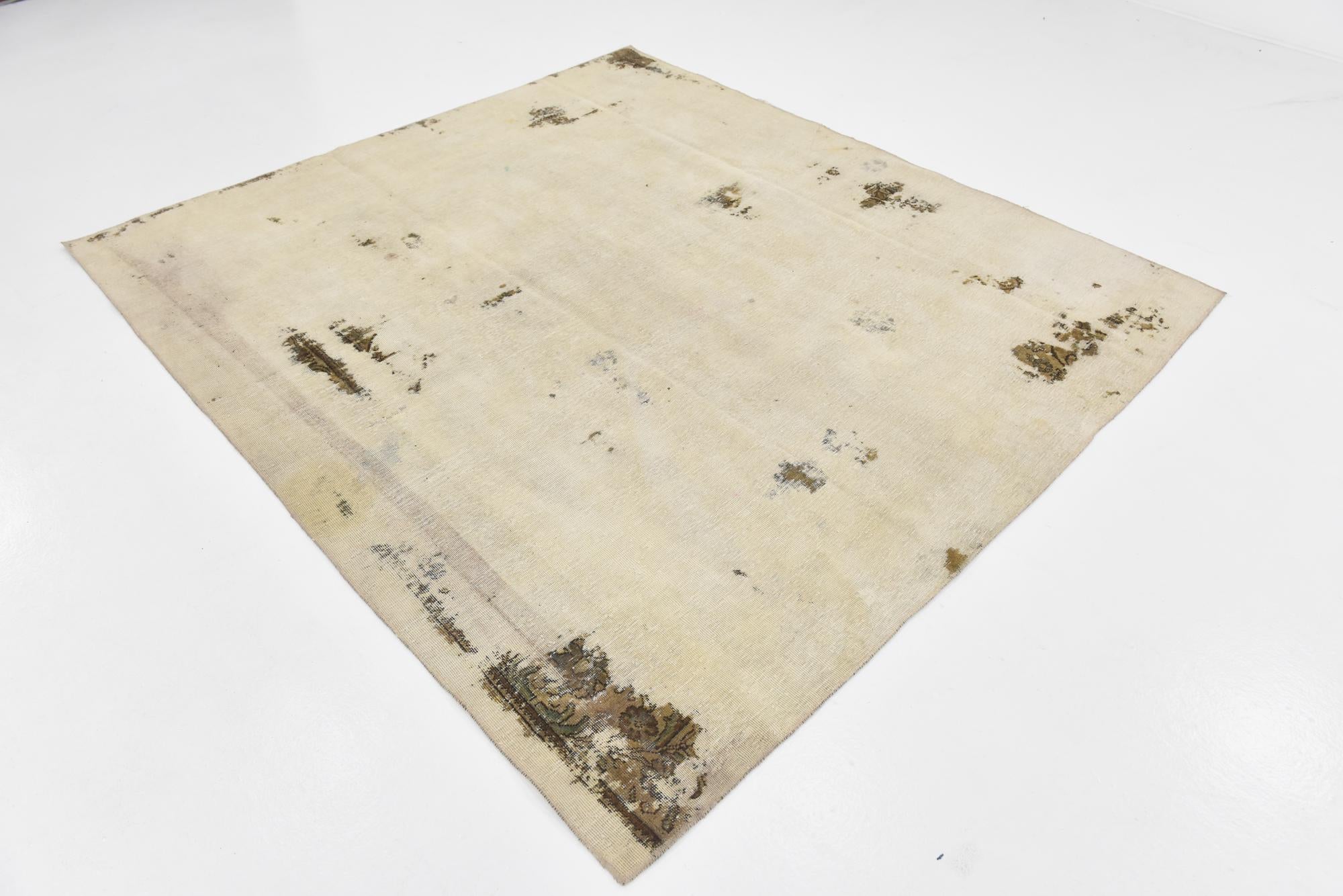 230cm x 255cm anudado a mano Ultra Vintage Alfombra Persa Lana Cuadrado