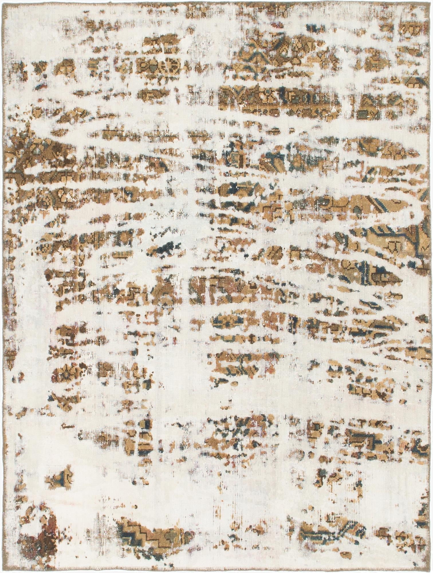 5' x 6' 7  Hand Knotted Ultra Vintage Persian Wool Square Rug