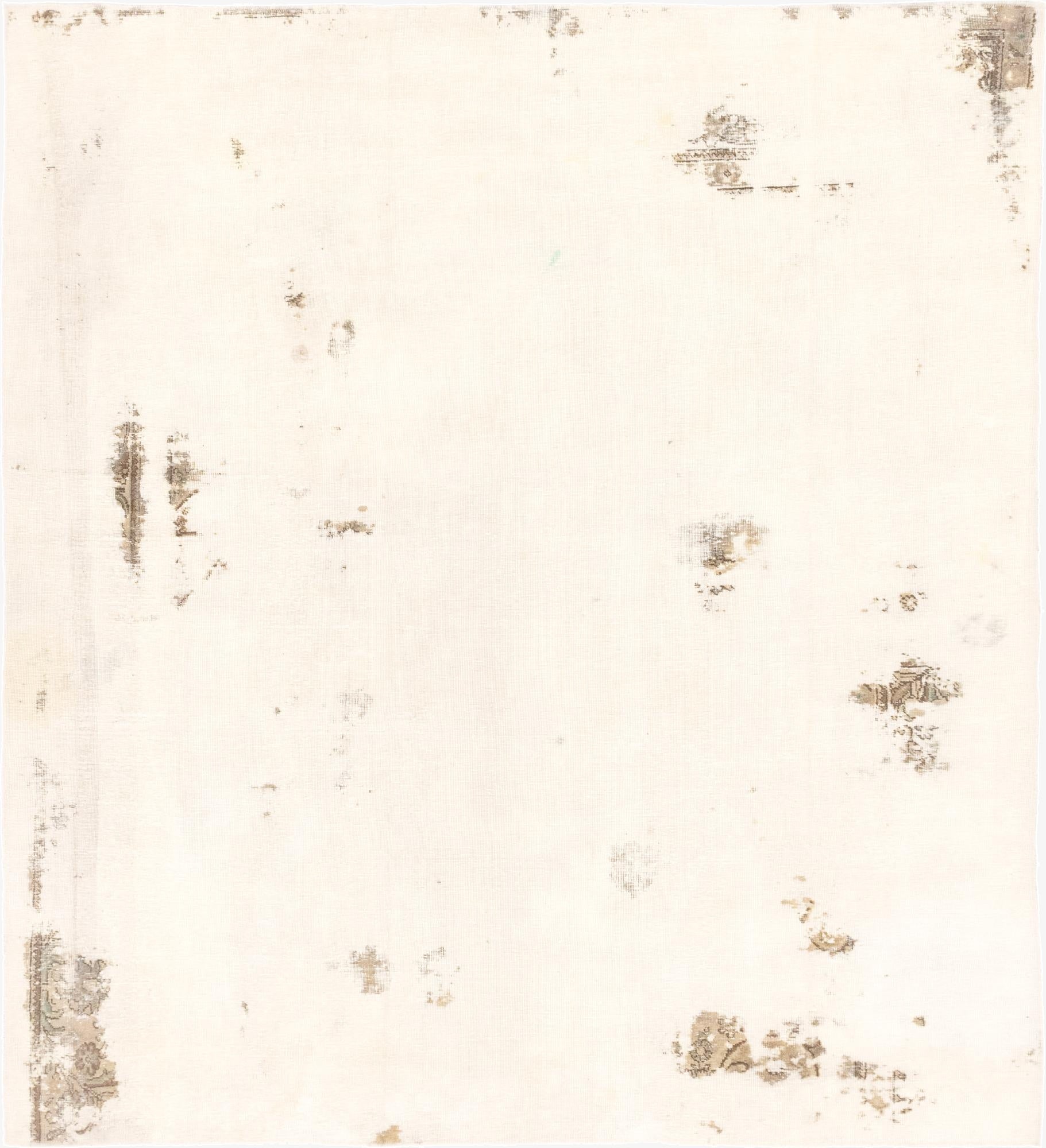 7' 7 x 8' 4  Hand Knotted Ultra Vintage Persian Wool Square Rug