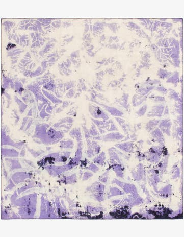 9' x 10' Hand Knotted Ultra Vintage Persian Wool Square Rug