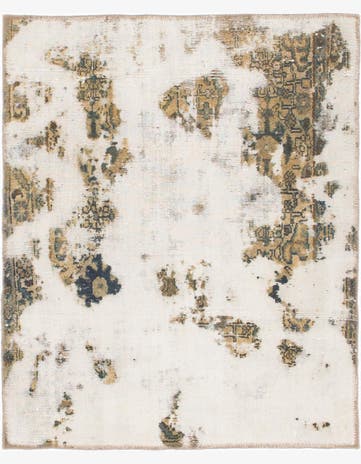 3' x 3' 9 Hand Knotted Ultra Vintage Persian Wool Square Rug