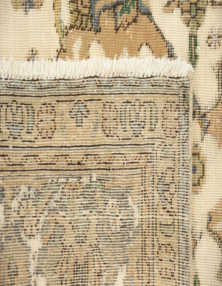 Detail image of 9' 7 x 10' 10  Hand Knotted Vintage Royal Persian Wool Square Rug