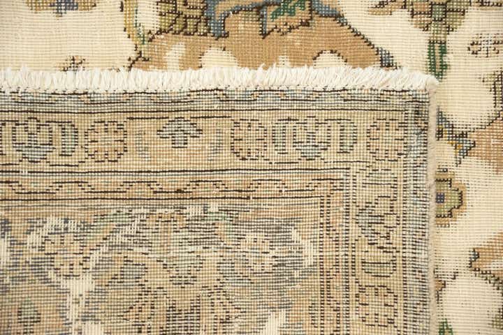 290cm x 330cm Hand Knotted Vintage Royal Persian Wool Square Rug