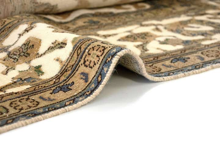 290cm x 330cm Hand Knotted Vintage Royal Persian Wool Square Rug