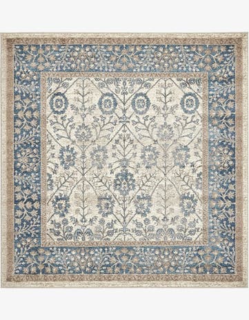 Cream Viola Square Rug