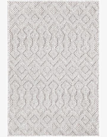 2' x 3' Creed · Geometric lattice Outdoor Rug, gray