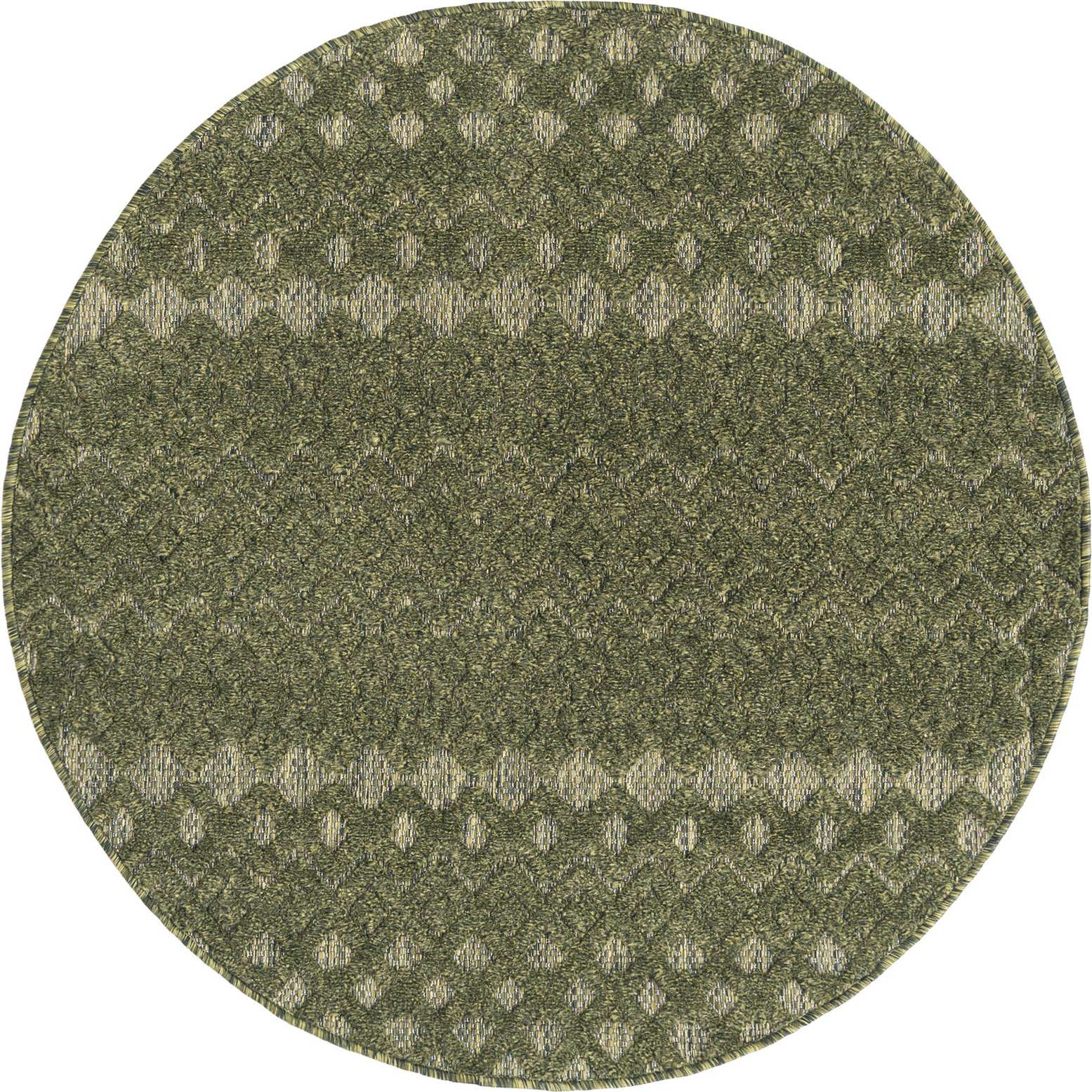 4' x 4' Creed · Geometric Outdoor Rug, green