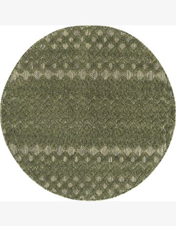 4' x 4' Creed · Geometric Outdoor Rug, green