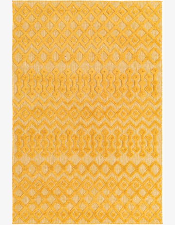 5' 3 x 8' Creed · Diamond Outdoor Rug, yellow