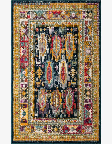 Cullen · Border rug, navy blue
