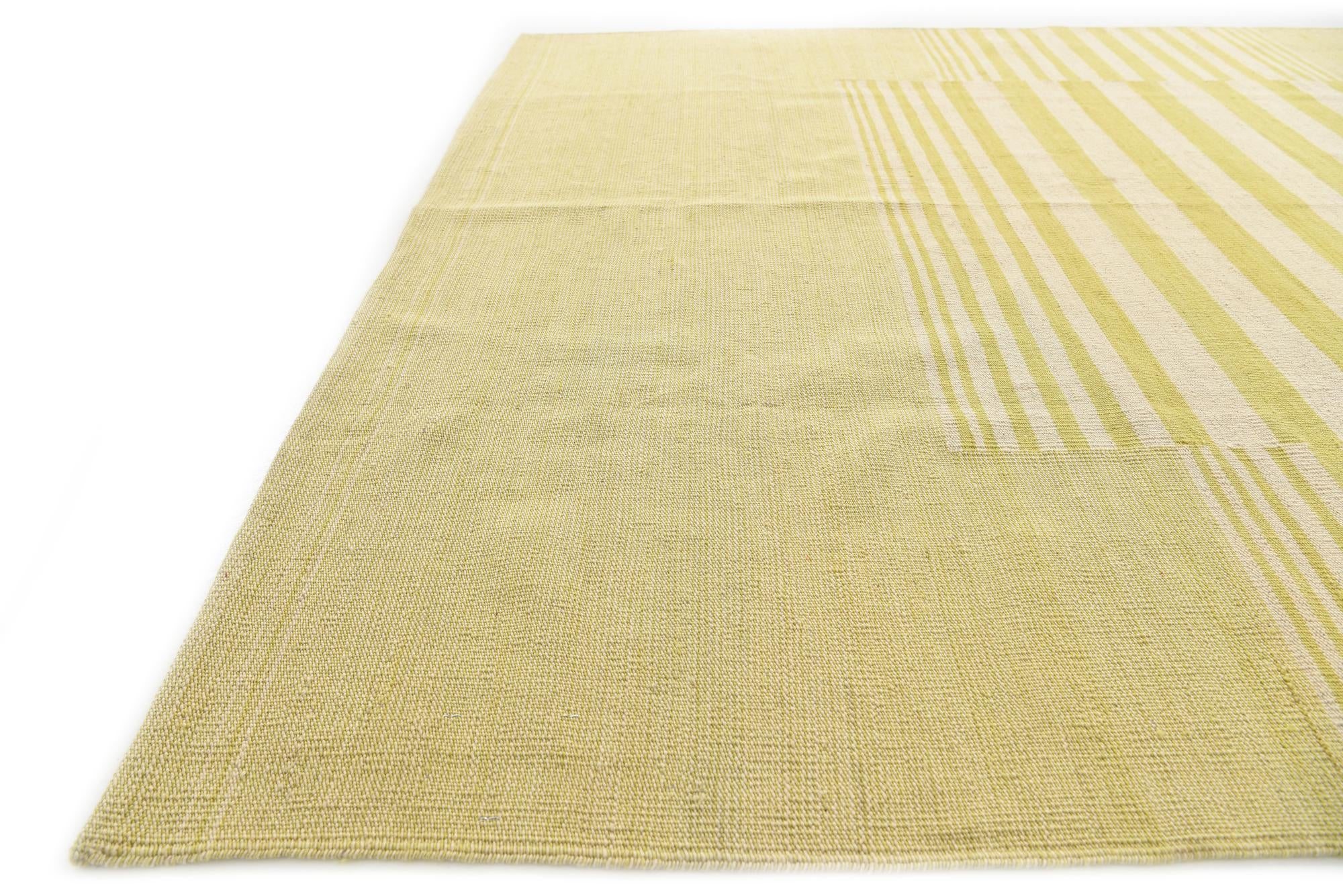 5' 9 x 7' 6 Hand Woven Kilim Modern Wool Rug