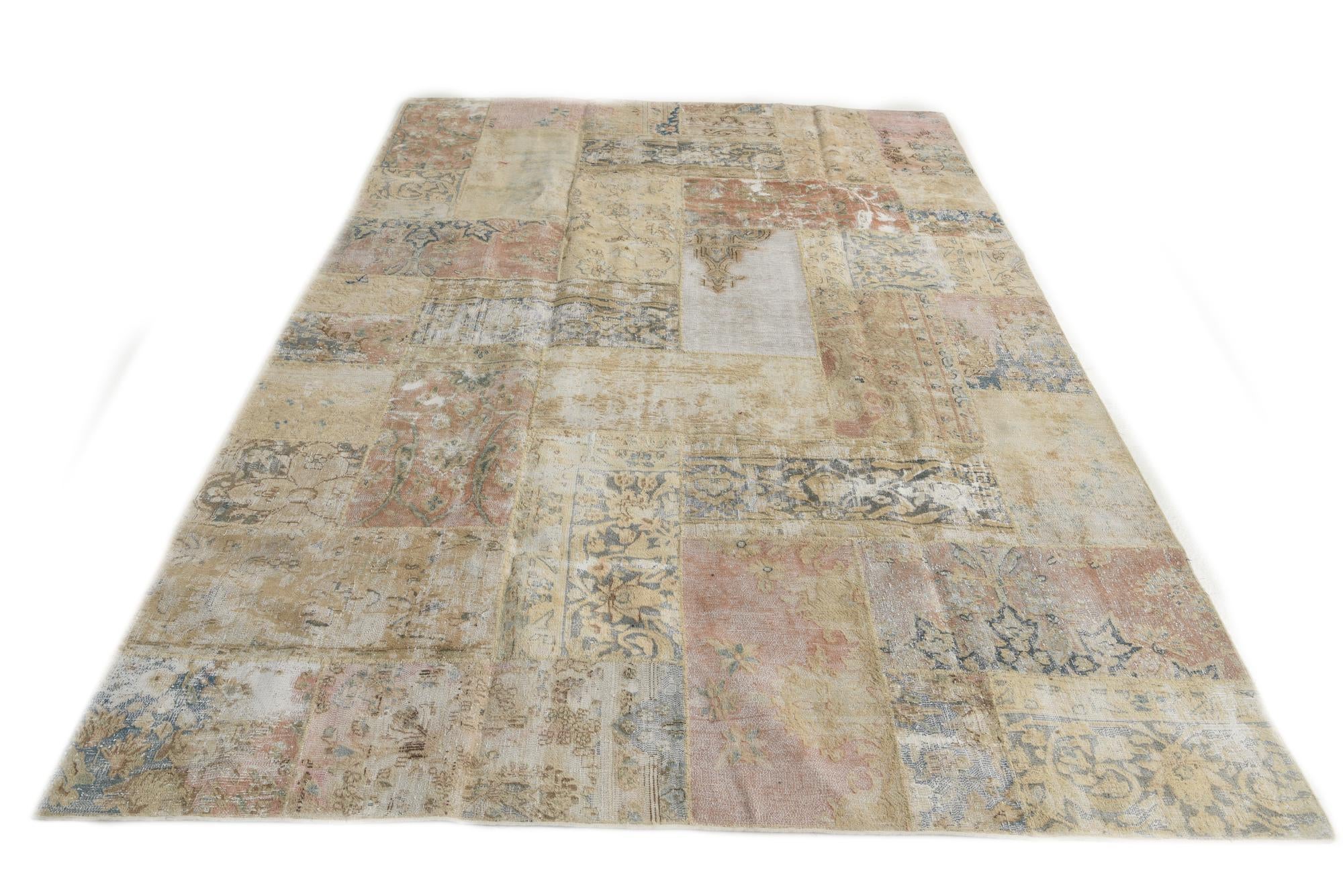 6' 8 x 10' 3 Hand Knotted Ultra Vintage Persian Wool Rug
