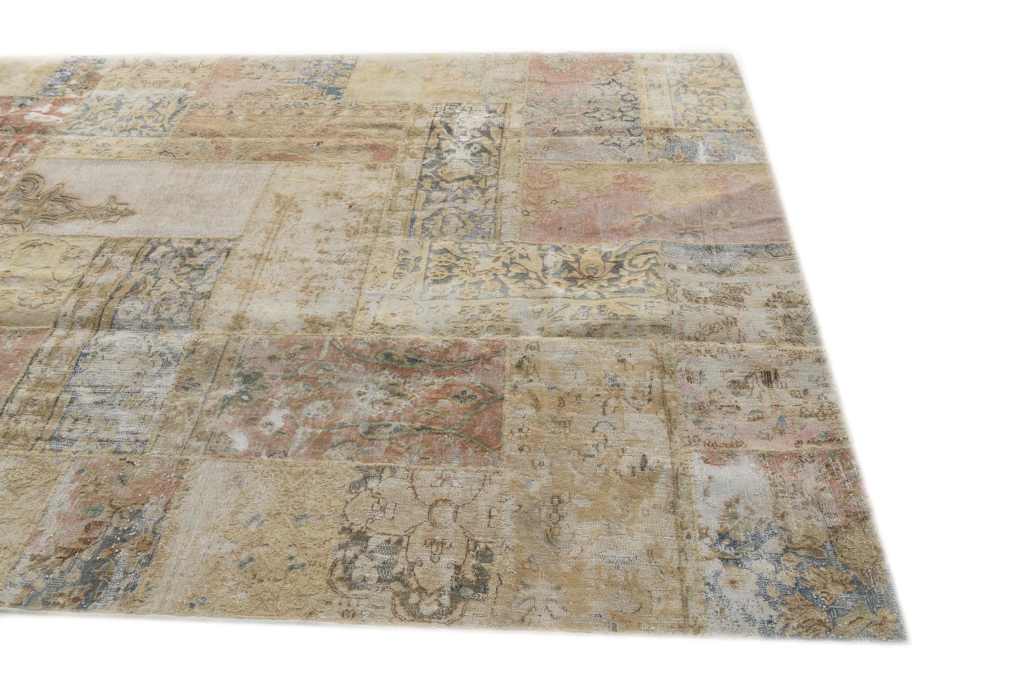 6' 8 x 10' 3 Hand Knotted Ultra Vintage Persian Wool Rug
