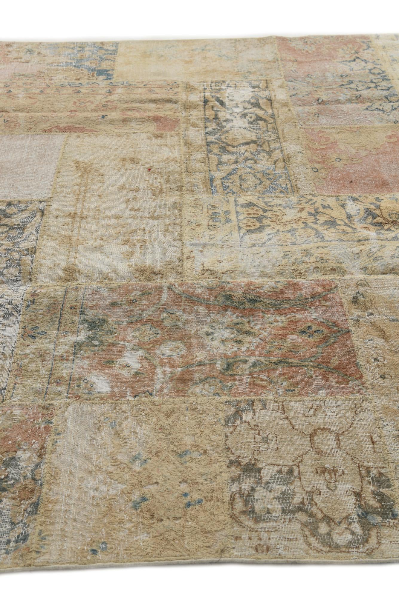 6' 8 x 10' 3 Hand Knotted Ultra Vintage Persian Wool Rug