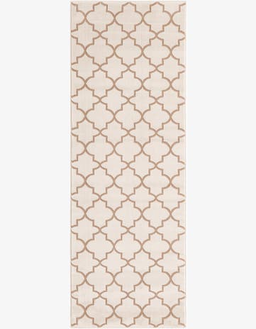 2' 2 x 6' Dallimore · Lattice rug, white and beige