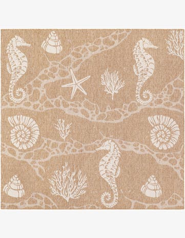 Daly · Pictoral Outdoor Rug, taupe