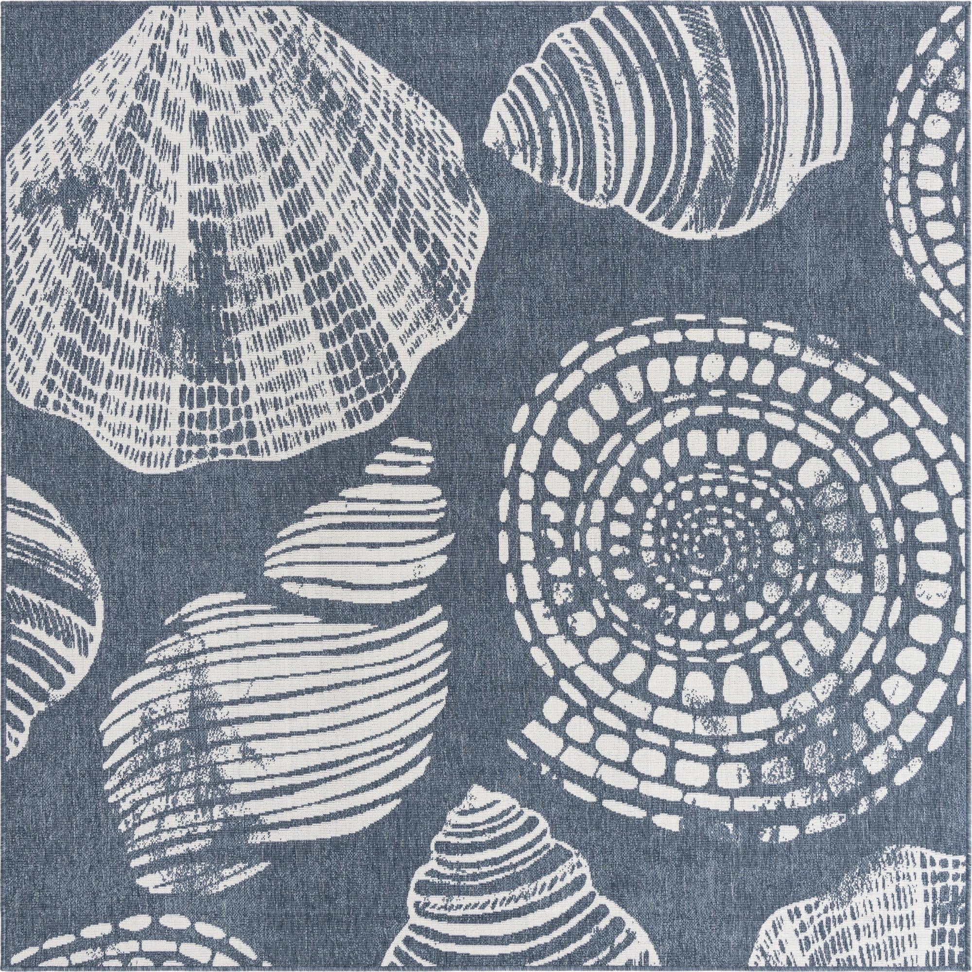 Darby · Pictoral Outdoor Rug, navy