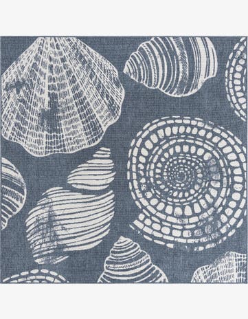 Darby · Pictoral Outdoor Rug, navy