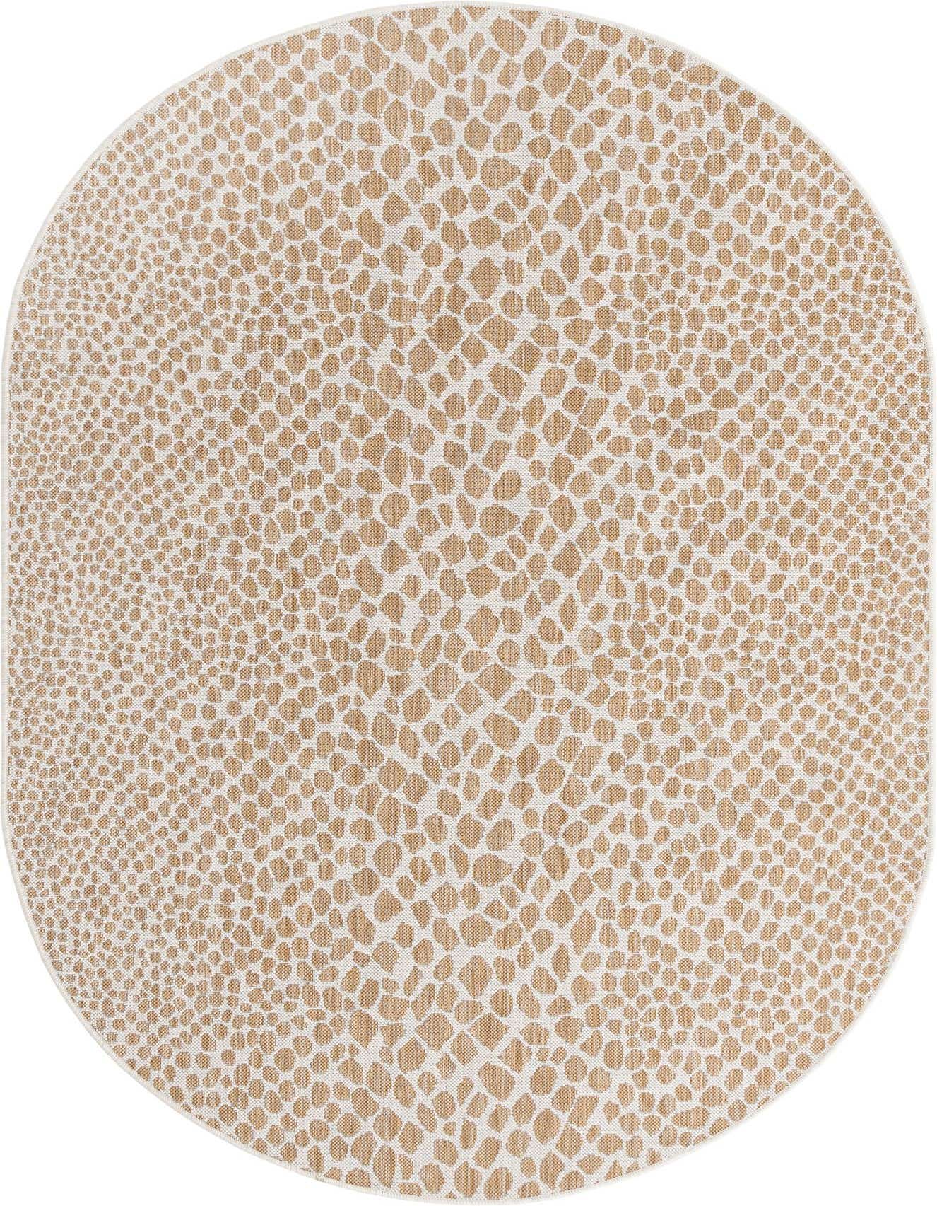 5' 3 x 8' Easy-Clean Jill Zarin Cape Town Indoor / Outdoor Oval Rug