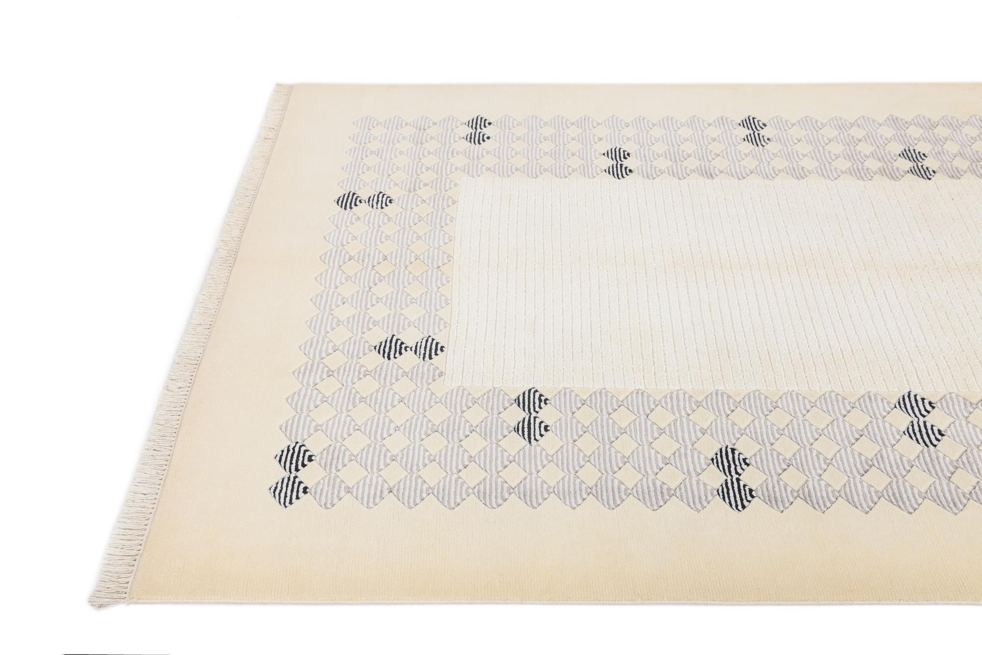 4' 10 x 6' 7 Hand Knotted Darya Wool Rug