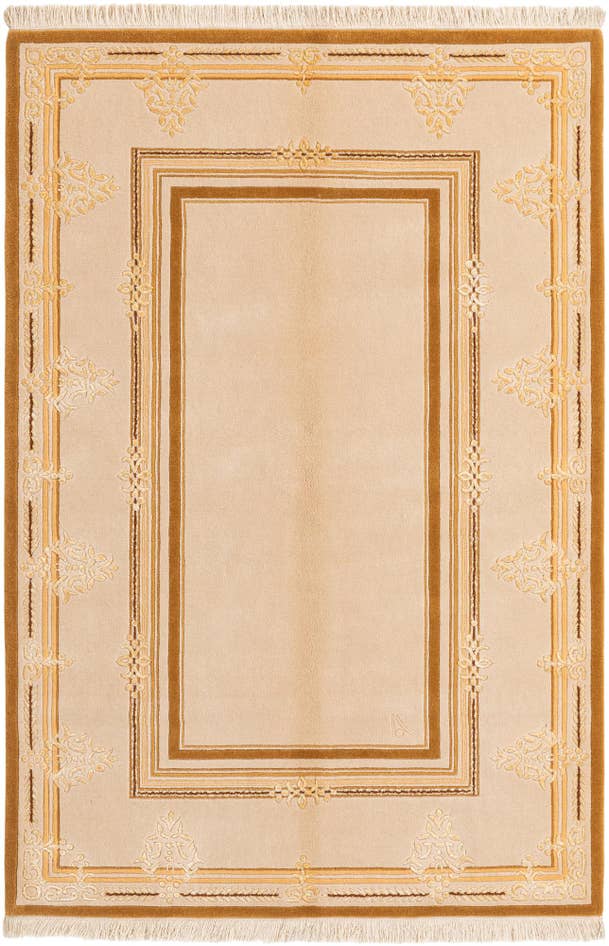 Detail image of 3' 11 x 5' 11 Hand Knotted Darya Wool Rug