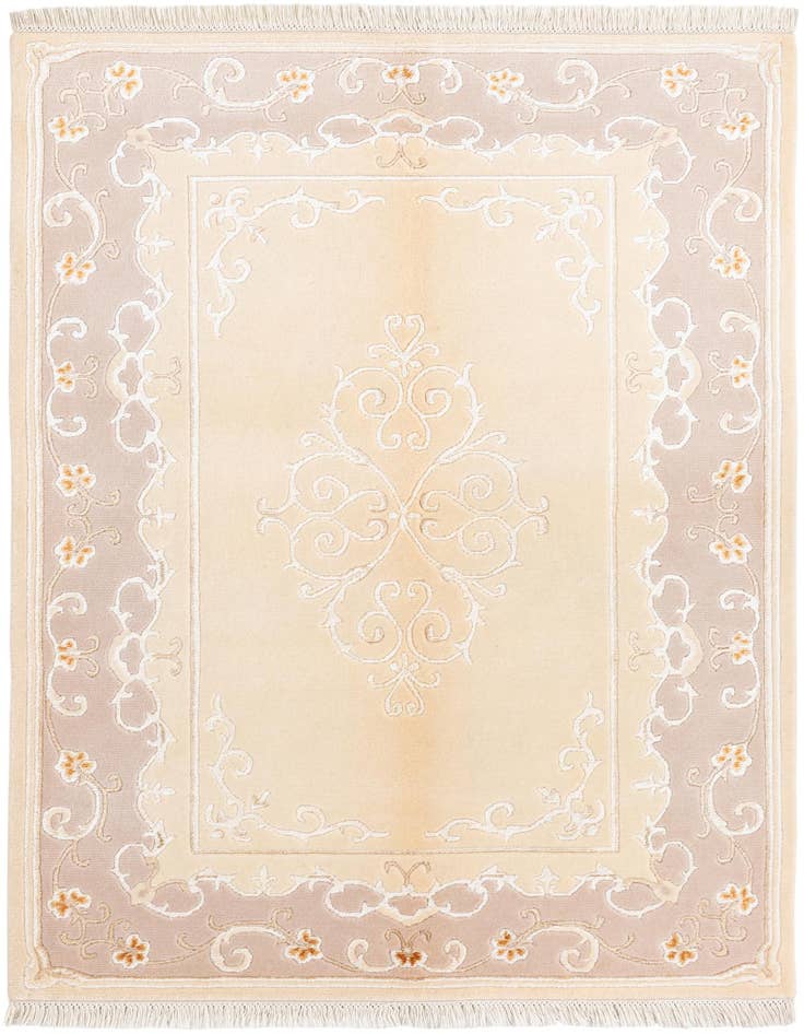 Detail image of 3' 11 x 5' 11 Hand Knotted Darya Wool Rug